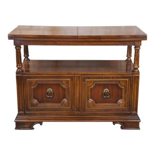 1980s Thomasville Italian Provincial Traditional Flip Top Cherry Buffet Server For Sale
