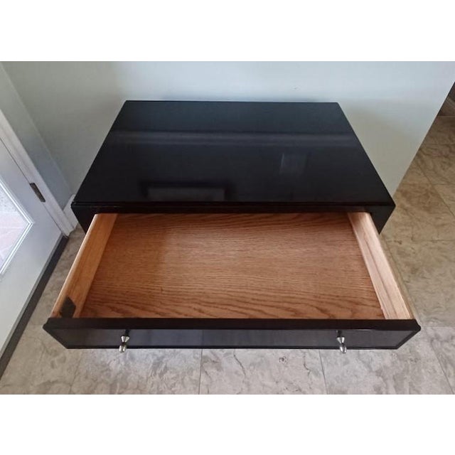 Barbara Barry Dark Mahogany Three-Drawer Chest of Drawers / Commode by Barbara Barry for Baker Furniture Company For Sale - Image 4 of 11