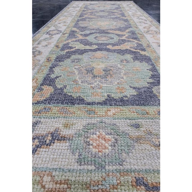 Turkish Oushak Rug 2'4" x 6' For Sale In Houston - Image 6 of 8