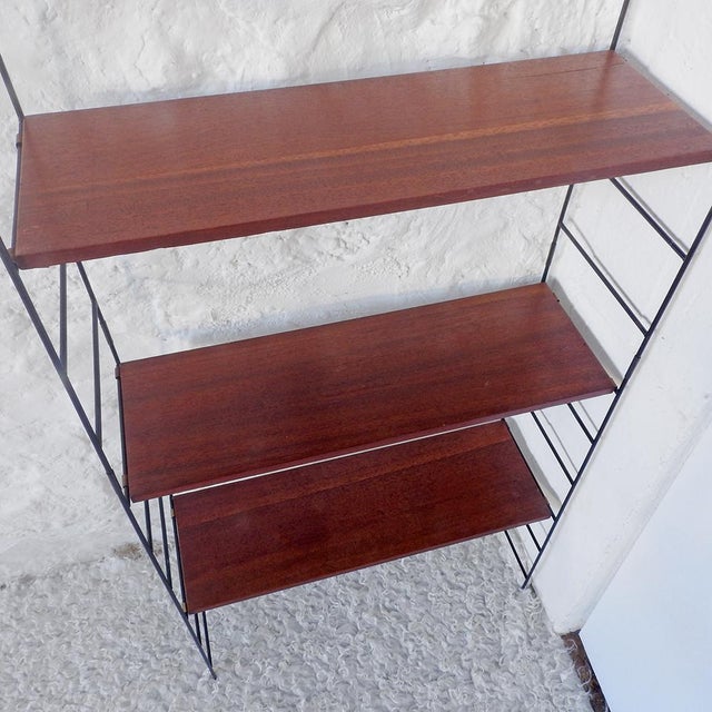Mid-Century Modern Modular Wall Shelf, France, 1960s, Set of 7 For Sale - Image 9 of 11
