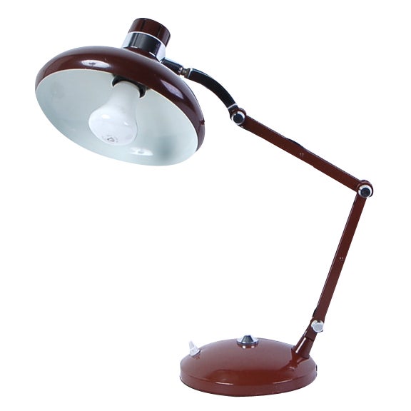 Industrial Style Iron Table Lamp, Italy, 1960s For Sale