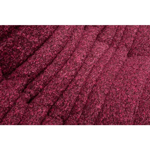 Maroon Togo Three-Seater Sofa in Burgundy Bouclet by Michel Ducaroy for Ligne Roset For Sale - Image 8 of 18