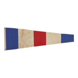 Reconstructed Vintage Cotton Nautical Signal Flag For Sale