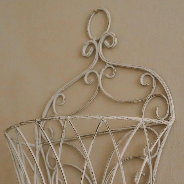 French Country White Wall-Mounted Hay Rack, Set of 2 For Sale - Image 6 of 12