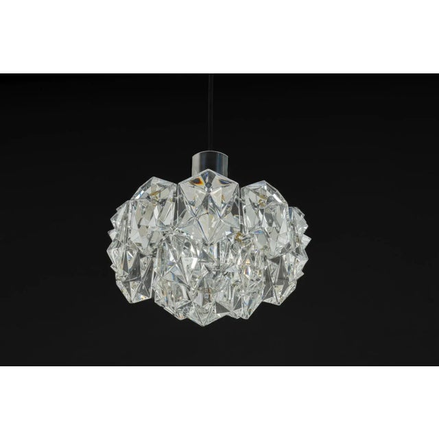Petite Pendant Lights Crystal Glass attributed to Kinkeldey, Germany, 1970s For Sale - Image 12 of 13