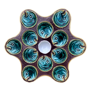 Rare 19th Century Majolica Oyster Fish Heads Plate Wedgwood