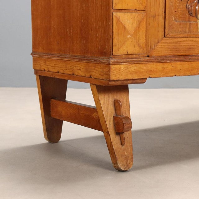 Wood Vintage Rustic Sideboard in Oak, 1950s For Sale - Image 7 of 10