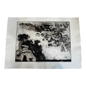 Large 21x15 Signed 1965 Abstract Etching "Reizendleadt I" Ltd Ed 19/150 MCM