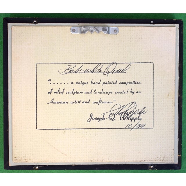 Art Sz: 4"H x 5"W Frame Sz: 5 5/8"H x 6 1/2"W x 13/8"Deep Joseph Quinn Whipple, Sr. (American, 1917-2008) was a nationally...