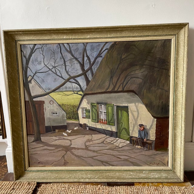 Farm View, 1890s, Oil on Canvas For Sale - Image 6 of 10