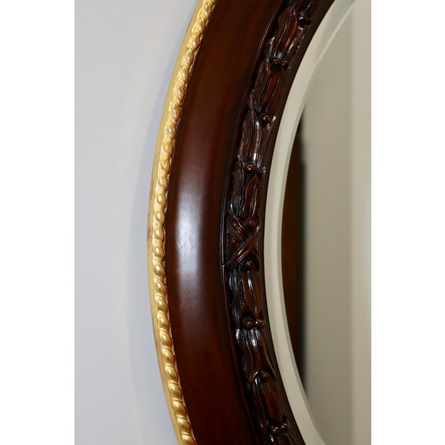 1980s William Switzer Edwardian Style Round Wall Mirror For Sale - Image 5 of 14