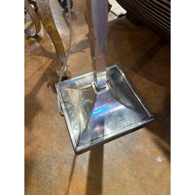 Spanish Mid 20th Century Spanish Silver Floor Lamp For Sale - Image 3 of 3
