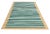 Handmade Cotton Area Rug, Natural Vegetable Dyed, Green and White Striped Dhurrie With Mustard Border -4'x6' For Sale - Image 9 of 10