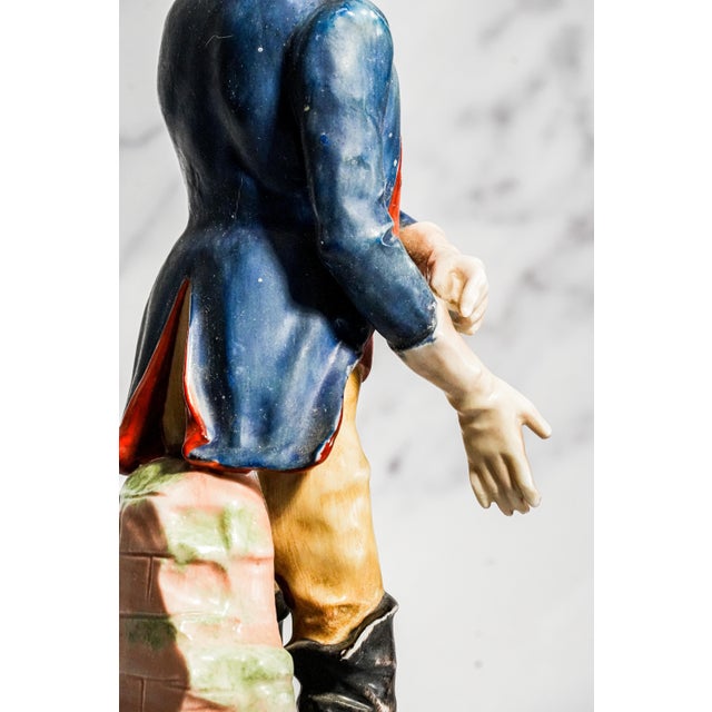 Americana Vintage Virginia Light Dragoons 1776 Porcelain Soldier Figurine Statue American Revolution History Militaria Unform For Sale - Image 10 of 16