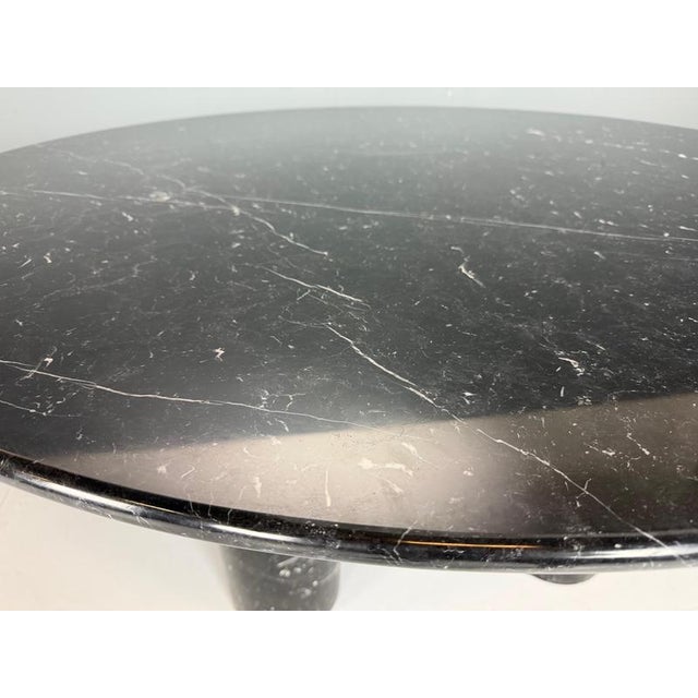 Il Colonnato Round Table in Black Marble attributed to Mario Bellini for Cassina, 1970s For Sale - Image 10 of 14