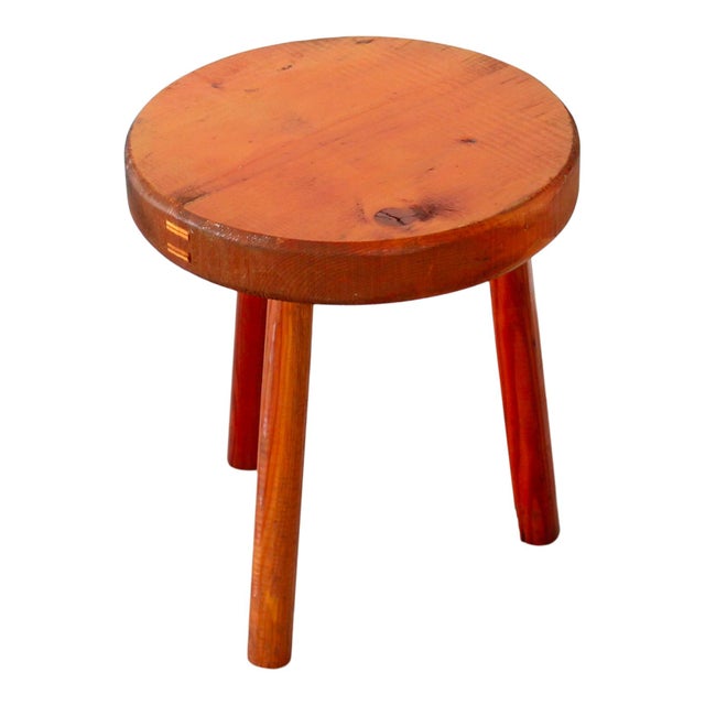 1960s Mid-Century Italian Alpine Fir Stools in the style of Charlotte Perriand, 1960s, Set of 2 For Sale - Image 5 of 18