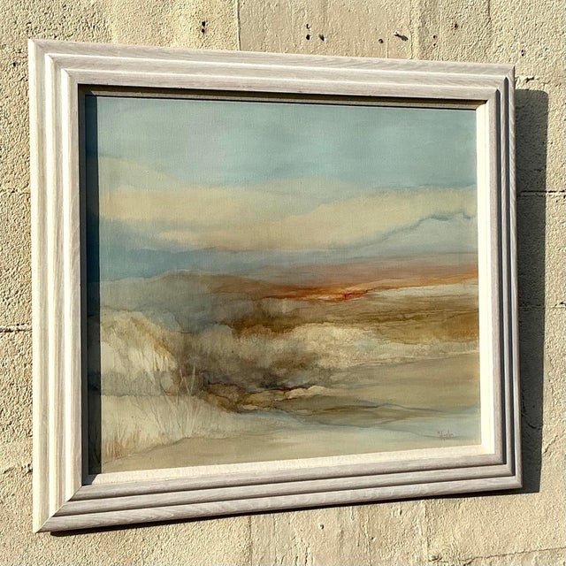 Bring nature's beauty indoors with this Vintage Boho Original Oil Landscape on Canvas. This captivating artwork features...