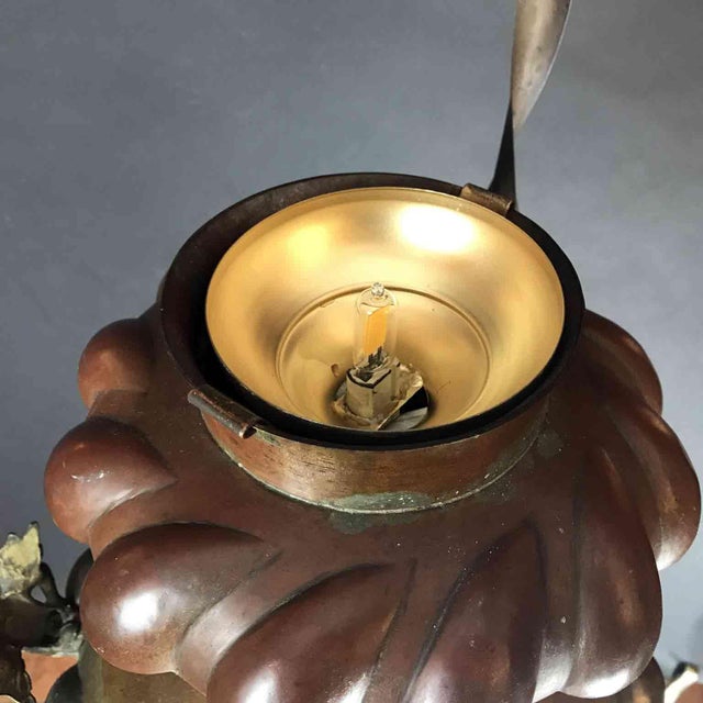 Antique Embossed Copper Votive Lamp, 1890s For Sale - Image 9 of 10