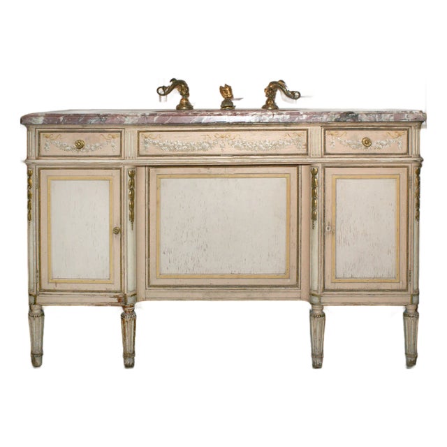 Console Sink Antique Louis XVI Style For Sale