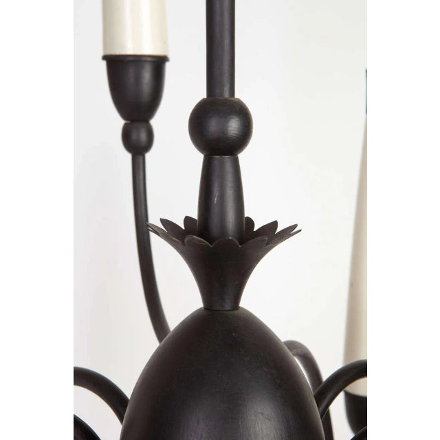 1950s Black & White Chandelier, 1950s For Sale - Image 5 of 9