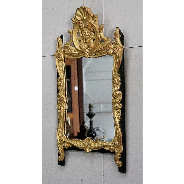 Small Antique Louis XVI Style Gilded Wood Mirror For Sale - Image 3 of 18