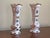 Glass Pair of Antique Bohemian White & Pink Cased Art Glass Vases With Hand-Painted Floral Decoration For Sale - Image 7 of 12