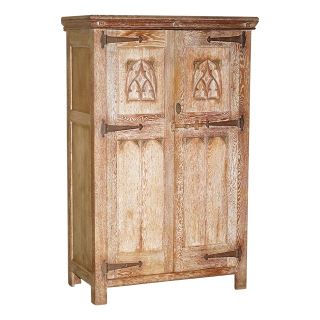 Large Oak Wardrobe from Tudor Furniture, England, 1930s For Sale