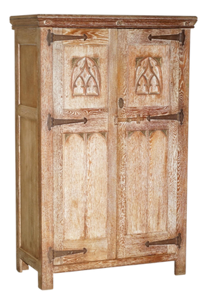 Large Oak Wardrobe from Tudor Furniture, England, 1930s