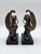 Rare Pair of Antique Early 20th C Bronze Winged Griffin Bookends on Pedestal. For Sale - Image 9 of 16
