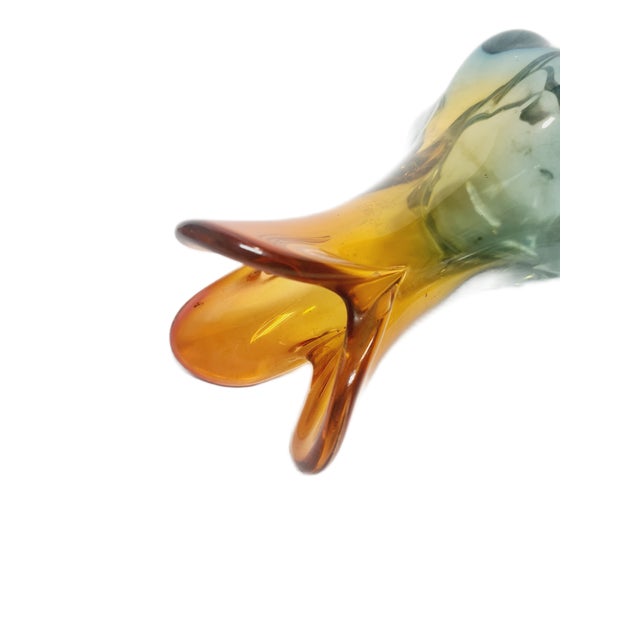 Aqua Vase by J. Hospodka for Chribska Glassworks, Former Czechoslovakia, 1960s For Sale - Image 8 of 9