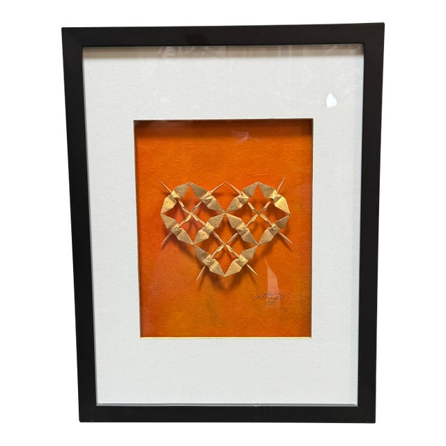 Linda Tomoko Mihara Warm Golden Heart Original Sculpted Art, Signed For Sale