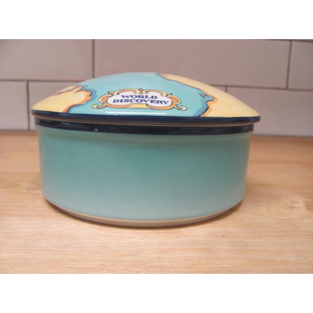 Tiffany and Co. Tiffany & Co. "World Discovery" Covered Bowl Made Exclusively for Tauck For Sale - Image 4 of 7