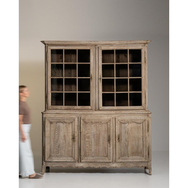19th Century French Provincial Brown Wood China & Display Cabinets For Sale - Image 10 of 15