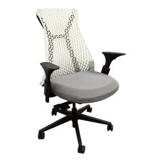Donati White + Gray Office Chair For Sale
