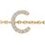 Contemporary 10K Yellow Gold Diamond Accent "C" Initial Charm and Link Bracelet For Sale - Image 3 of 6