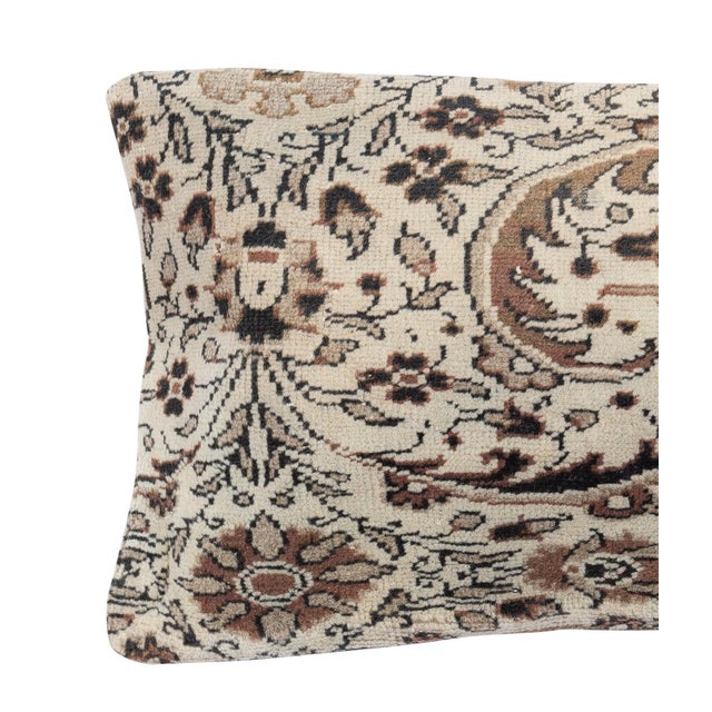 Add a touch of history and warmth to your space with this vintage handmade Turkish wool rug cushion cover. Crafted from...