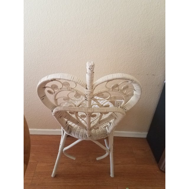 1960s Vintage Wicker Heart Shaped Chair Chairish
