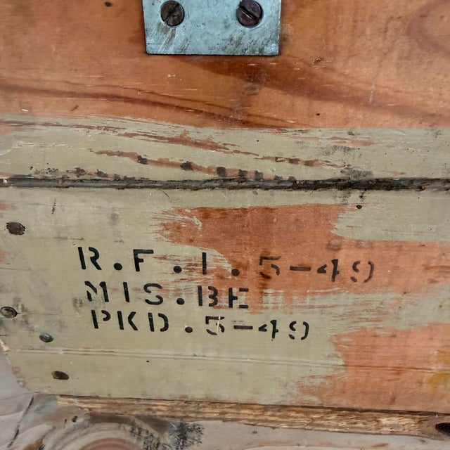 1949 Rifle Factory Ishapore Military Ammunition Crate For Sale - Image 4 of 11
