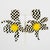Contemporary Kaso Black and White Massive Flower Dangle Earrings For Sale - Image 3 of 6