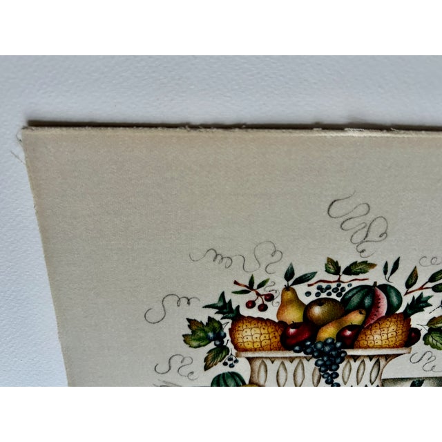 Cream Mid Century Jane Henry Framed Theorem Painting For Sale - Image 8 of 17