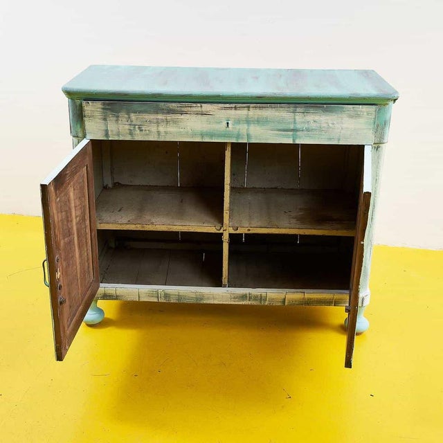 Handcrafted Pastel Green Sideboard For Sale - Image 9 of 18