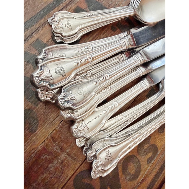 1960s Vintage Silver Plated Flatware Service for 6 From the Fontainebleau Hotel Miami Beach - 18pcs For Sale - Image 5 of 7
