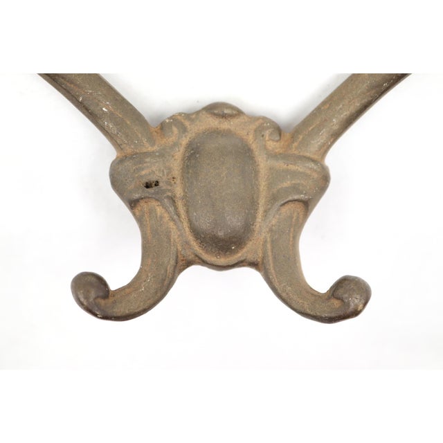 Pair of Antique Victorian Brass Hall Tree Hooks For Sale - Image 6 of 7