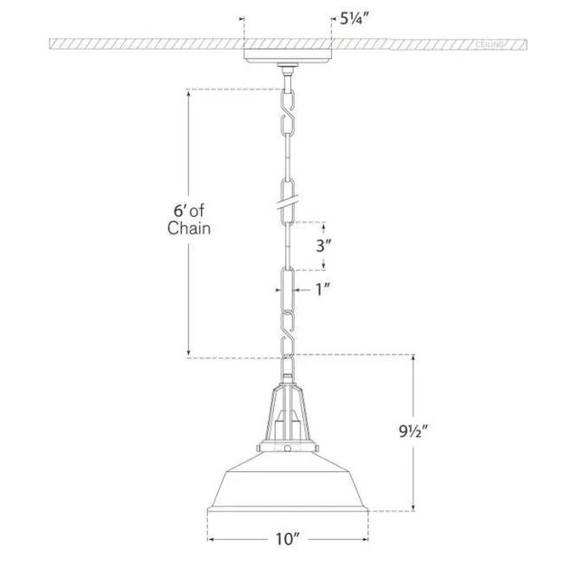 2020s Chapman & Myers for Visual Comfort Signature Layton 10" Pendant in Bronze with Clear Glass For Sale - Image 5 of 5