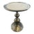 Silver End Table With Stone Top For Sale