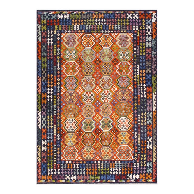 Pasargad Home Kilim Multi Wool Area Rug- 8' 4'' X 11'11'' For Sale