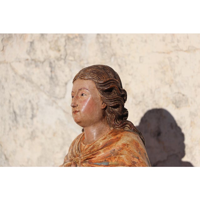 Saint John the Baptist With Glass Eyes, 18th Century, Portuguese Baroque For Sale - Image 14 of 18