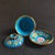 Vintage Chinese Turquoise Cloisonné Enamel Floral "Three-Piece" Tea Bowl Set For Sale In Los Angeles - Image 6 of 6