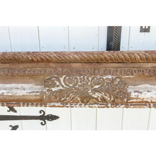 1840's Indian Pondicherry Floral & Elephant Carved Beam Chairish
