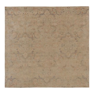 Rug & Kilim’s Modern Classics Rug in Beige and Gray All-Over Floral Pattern For Sale